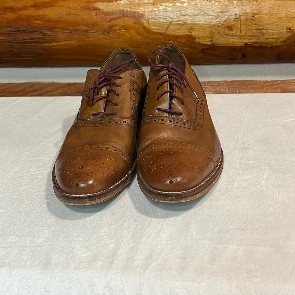 Johnston & Murphy Denby Camel Brown Suede‎ Cap Toe Lace Up Oxford Shoes Johnston & Murphy | Shoes | Johnston Murphy Denny Cap Toe Sz  main image 4